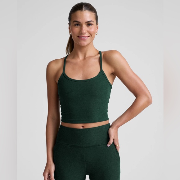 Beyond Yoga Spacedye Legging (XS) & Tank (S) Matching Set, Dk Spruce Gr Heather - Picture 3 of 9